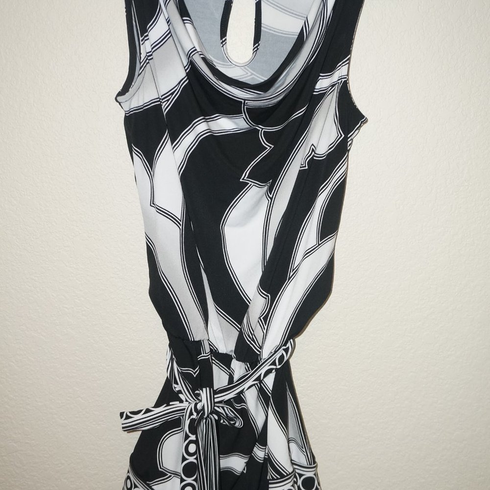 WHBM Black and White Print Tunic